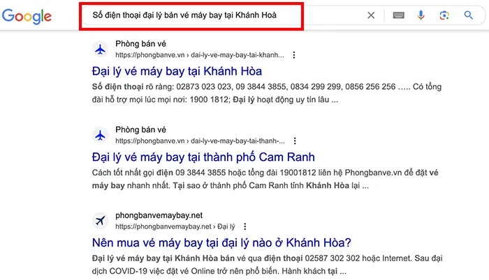 Cách tìm số điện thoại bán vé máy bay uy tín tại Nha Trang